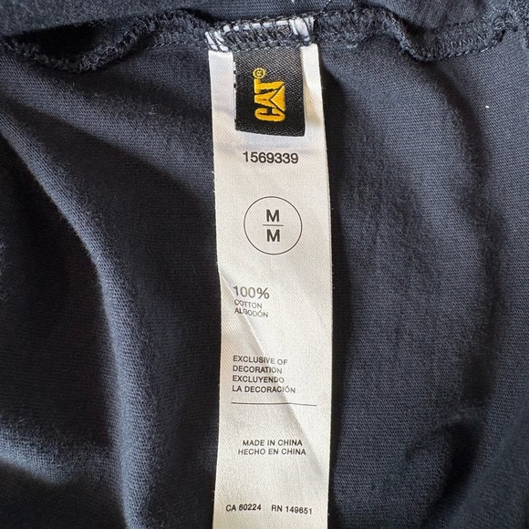 Caterpillar CAT Workwear Relaxed Fit Tee Navy Blue Men’s Size Medium - Picture 4 of 6